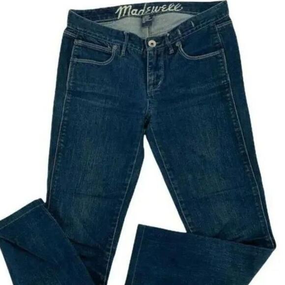 Madewell Women's Blue Regular Fit 5 Pockets Skinny Leg Denim Jeans Size 24X32 - Picture 1 of 7